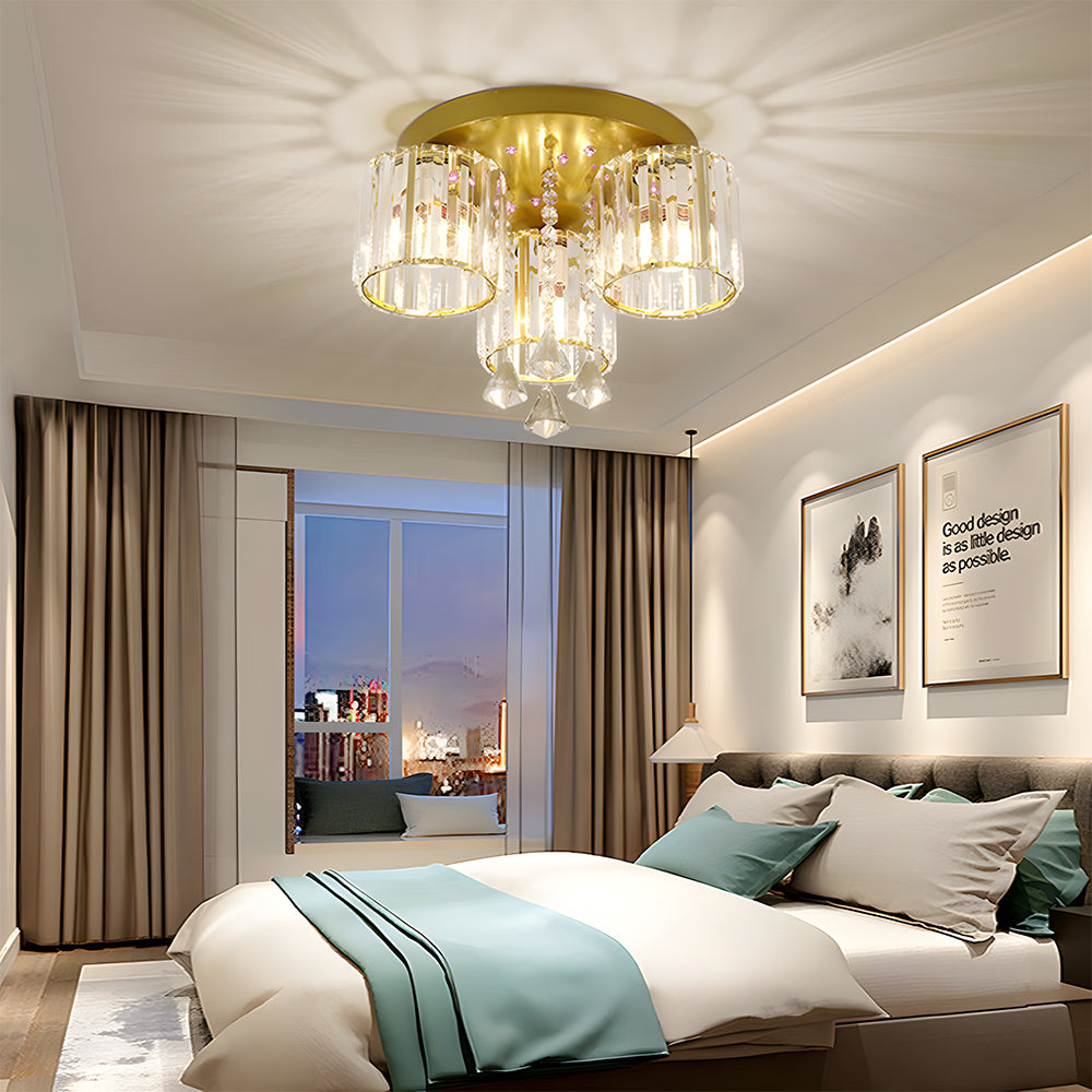 Contemporary Crystal Flush Mount Ceiling Lights