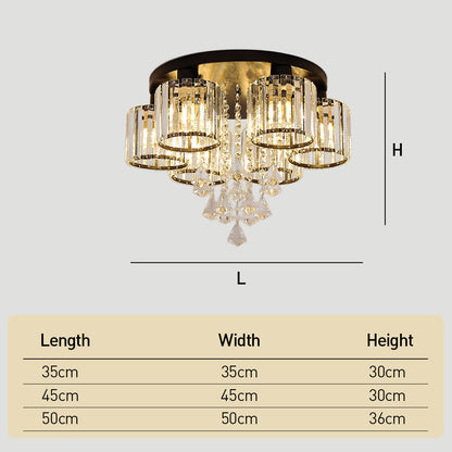 Contemporary Crystal Flush Mount Ceiling Lights
