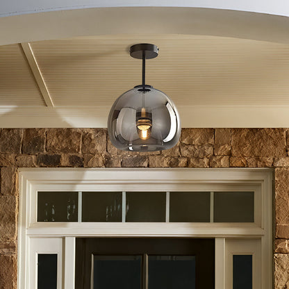 Retro Copper Glass Modern Ceiling Lights